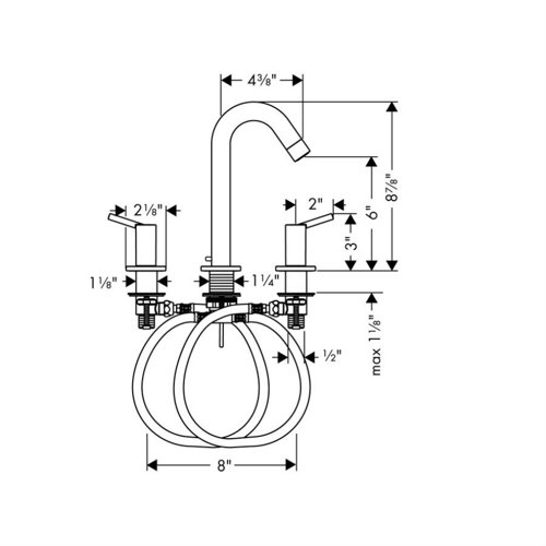 Hansgrohe Talis S Hansgrohe Widespread Standard Bathroom Faucet
